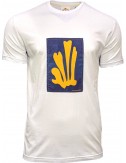 Camiseta blanca personality sew coral blue yellow