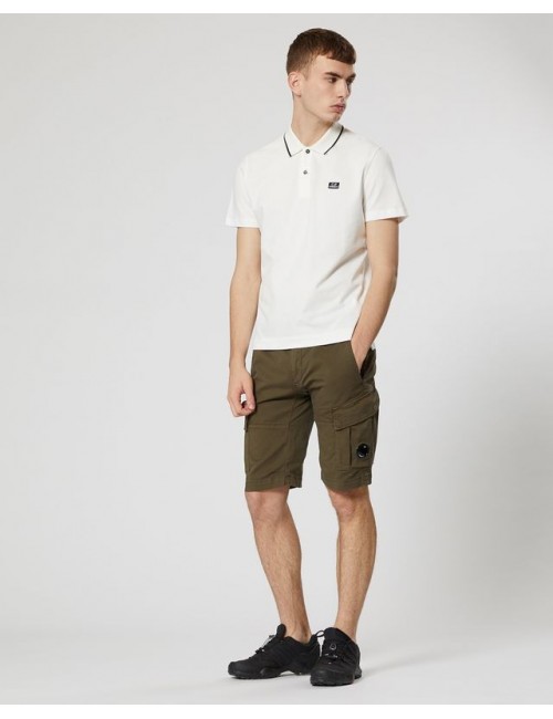 Polo de piqué de algodón stretch BLANCO