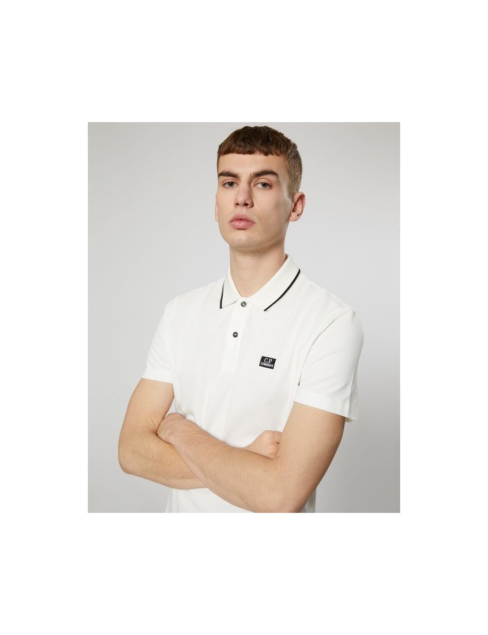 Polo de piqué de algodón stretch BLANCO