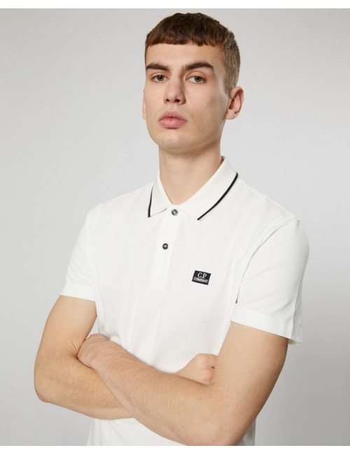 Polo de piqué de algodón stretch BLANCO