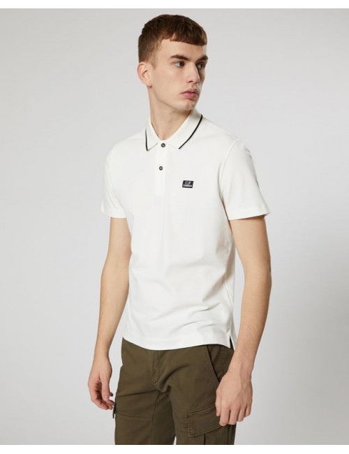 Polo de piqué de algodón stretch BLANCO